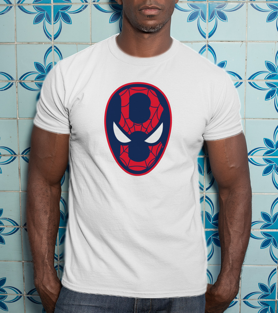 Boston Spider Sox MLB Web Pattern Mask T-Shirt