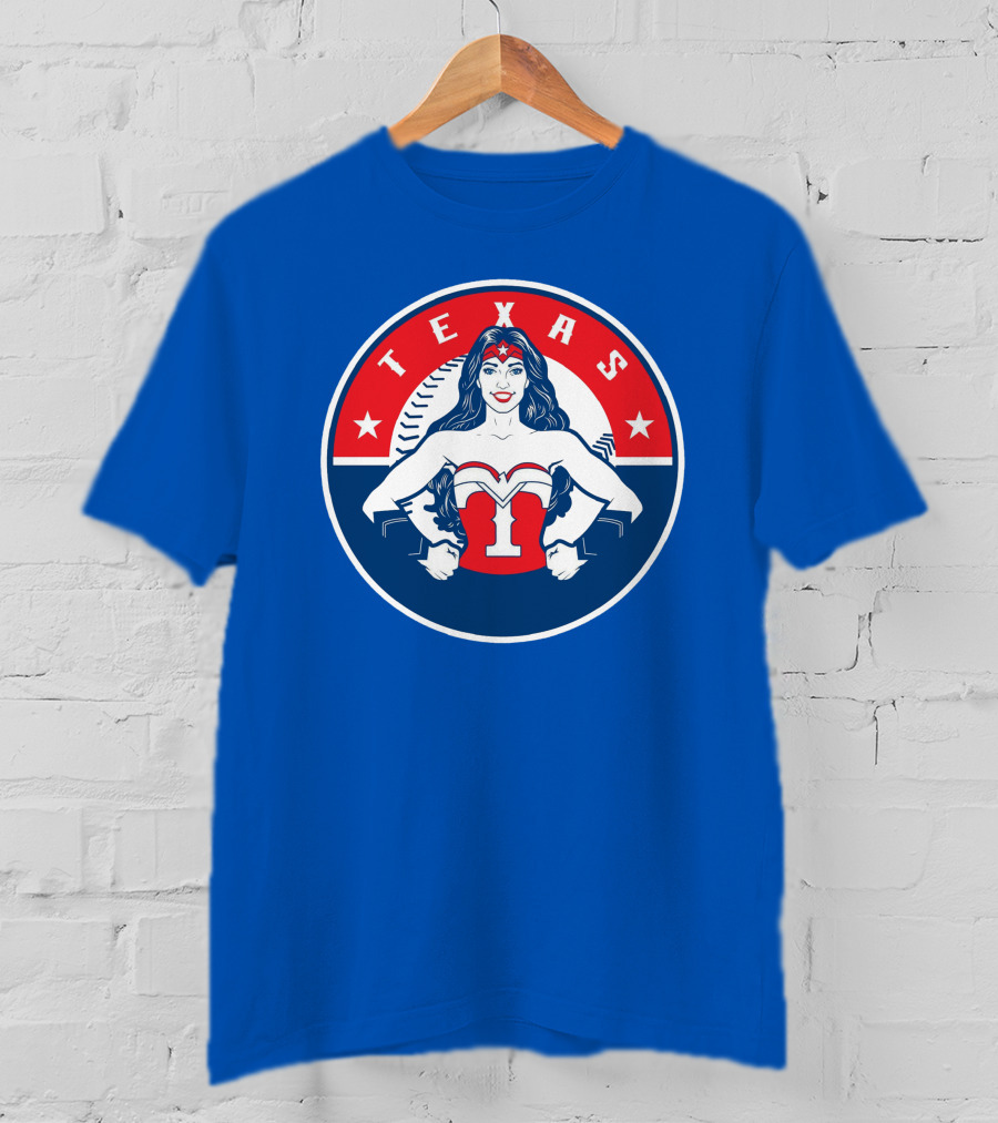 Texas Wonder Woman Baseball Icon T-Shirt