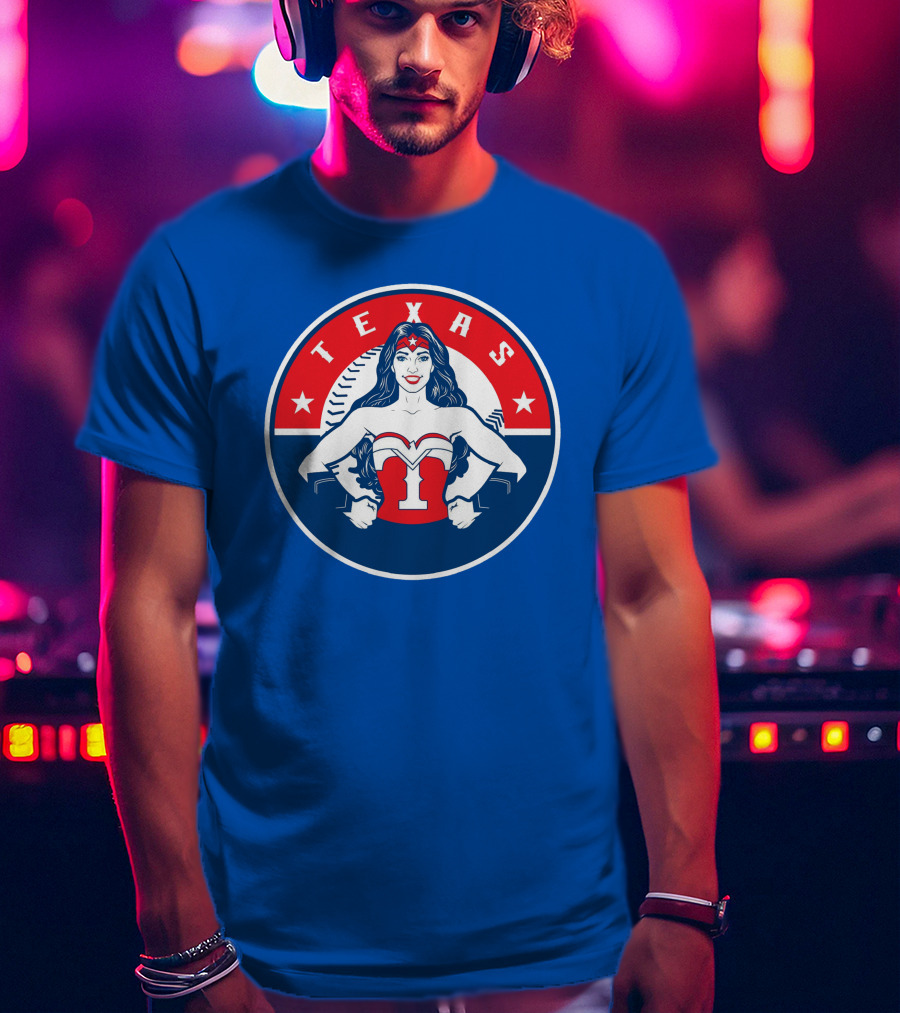 Texas Wonder Woman Baseball Icon T-Shirt