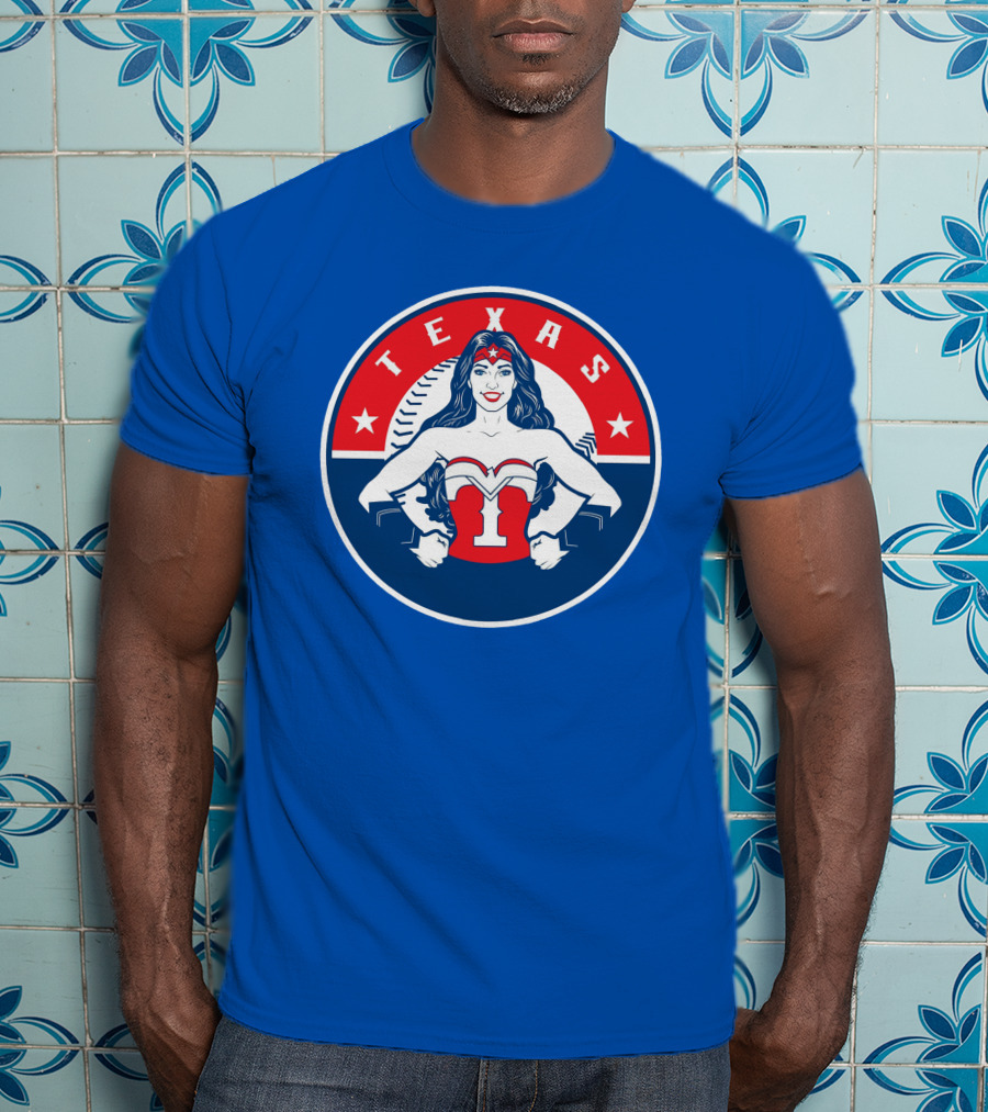 Texas Wonder Woman Baseball Icon T-Shirt