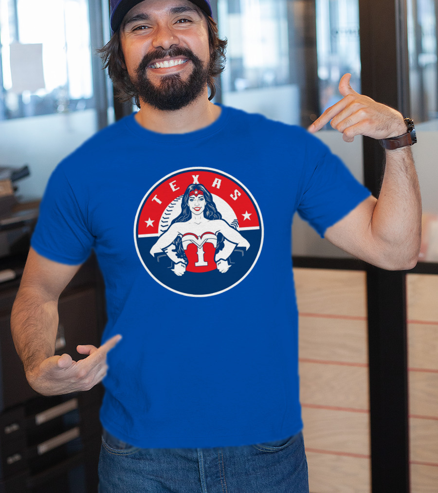 Texas Wonder Woman Baseball Icon T-Shirt