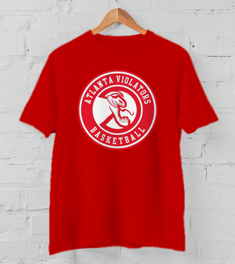 Atlanta Violators Basketball Red Snake Logo NBA T-Shirt