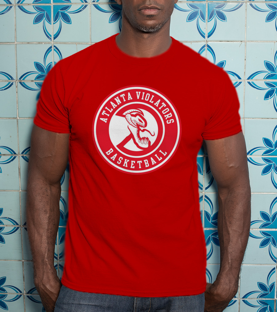 Atlanta Violators Basketball Red Snake Logo NBA T-Shirt