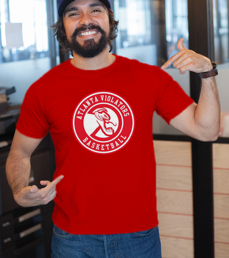 Atlanta Violators Basketball Red Snake Logo NBA T-Shirt