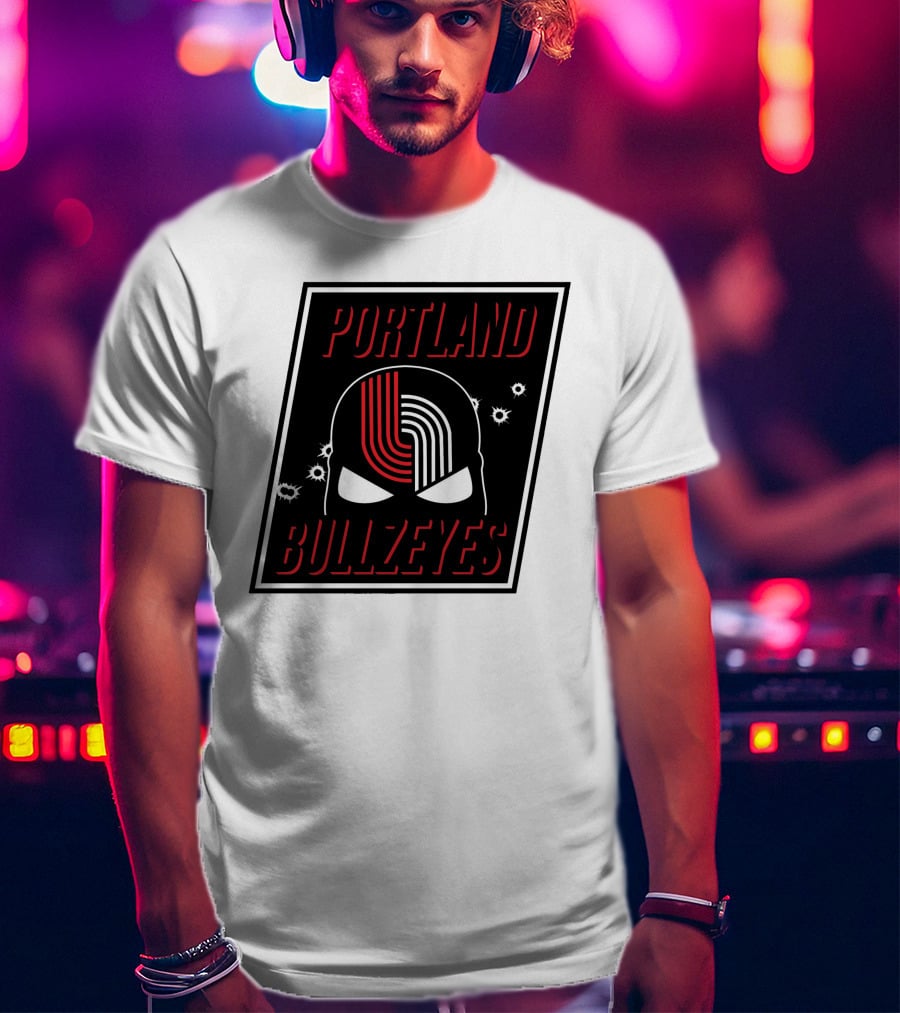 Portland Trail Bullzeyes NBA Basketball Emblem T-Shirt
