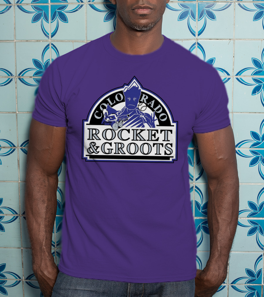 Colorado Rocket And Groots MLB Baseball Crossover T-Shirt