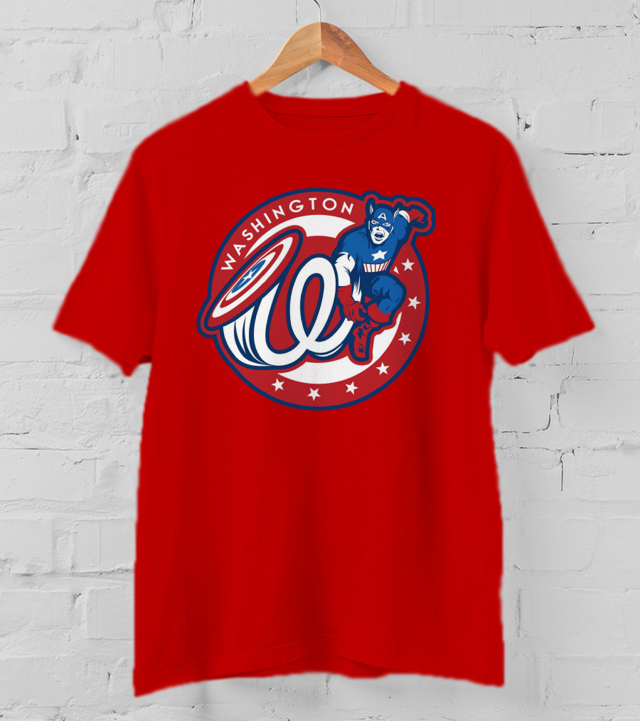 Washington Captain America MLB Crossover T-Shirt