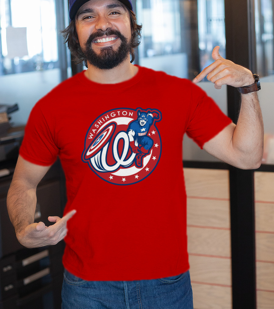 Washington Captain America MLB Crossover T-Shirt