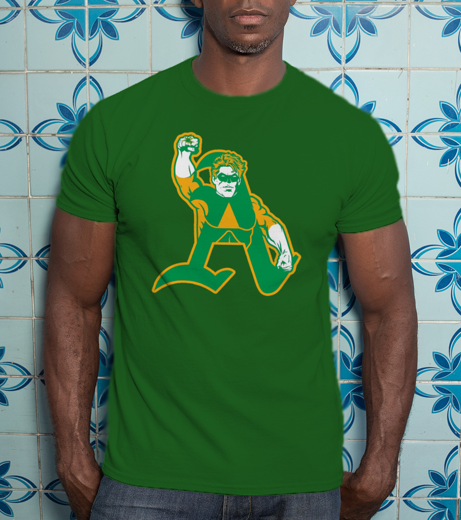 Oakland Athletics Green Lantern MLB Crossover T-Shirt