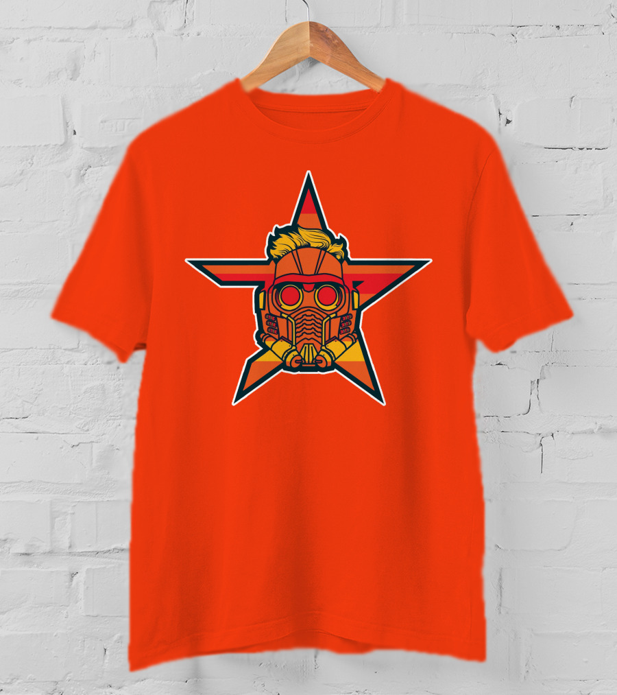 Star Lord Mask Houston Astros MLB Crossover T-Shirt