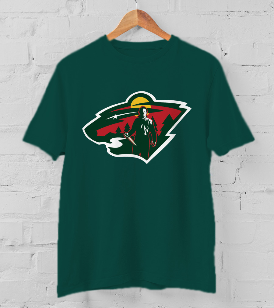 Minnesota Wild Michael Myers NHL Crossover T-Shirt