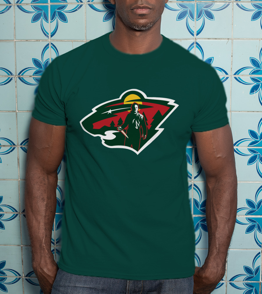 Minnesota Wild Michael Myers NHL Crossover T-Shirt