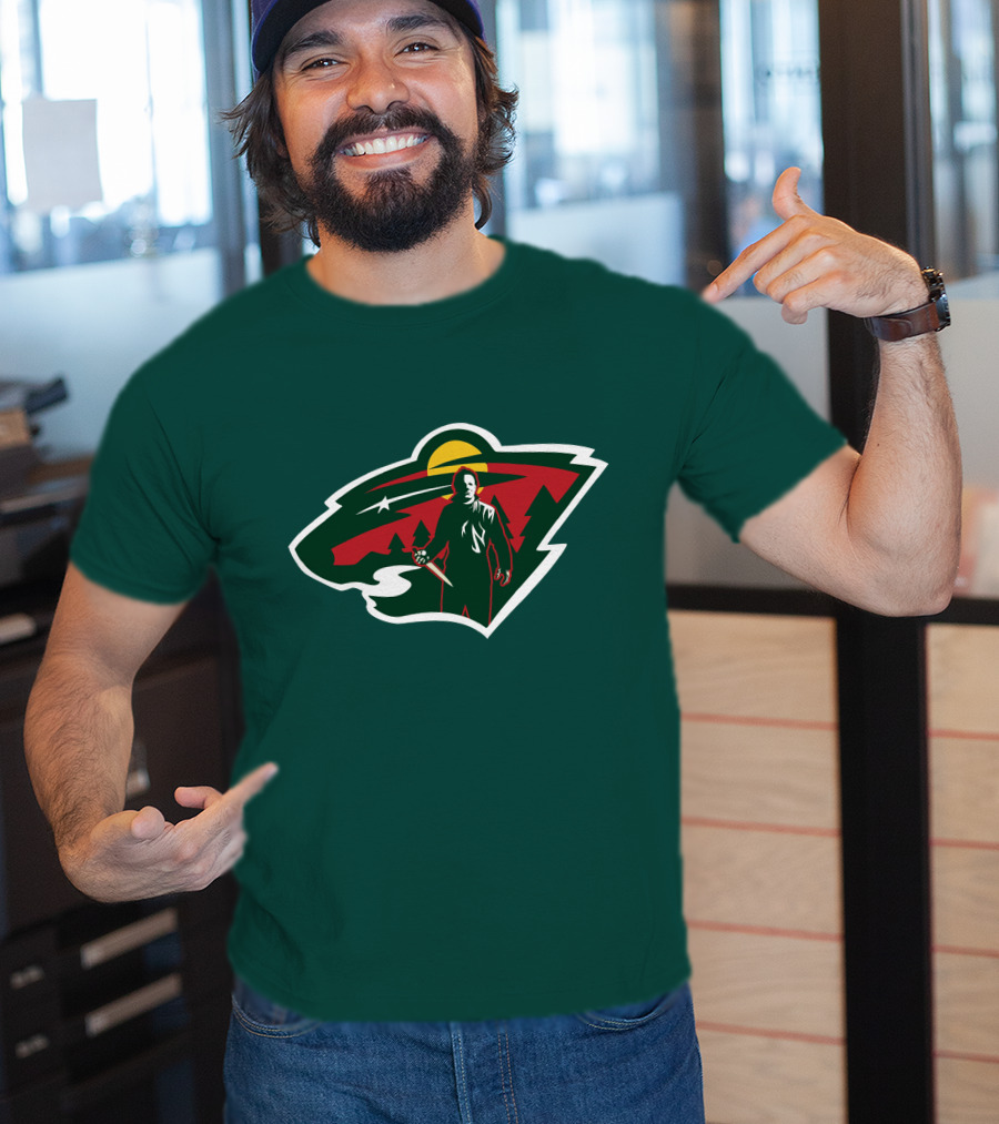 Minnesota Wild Michael Myers NHL Crossover T-Shirt