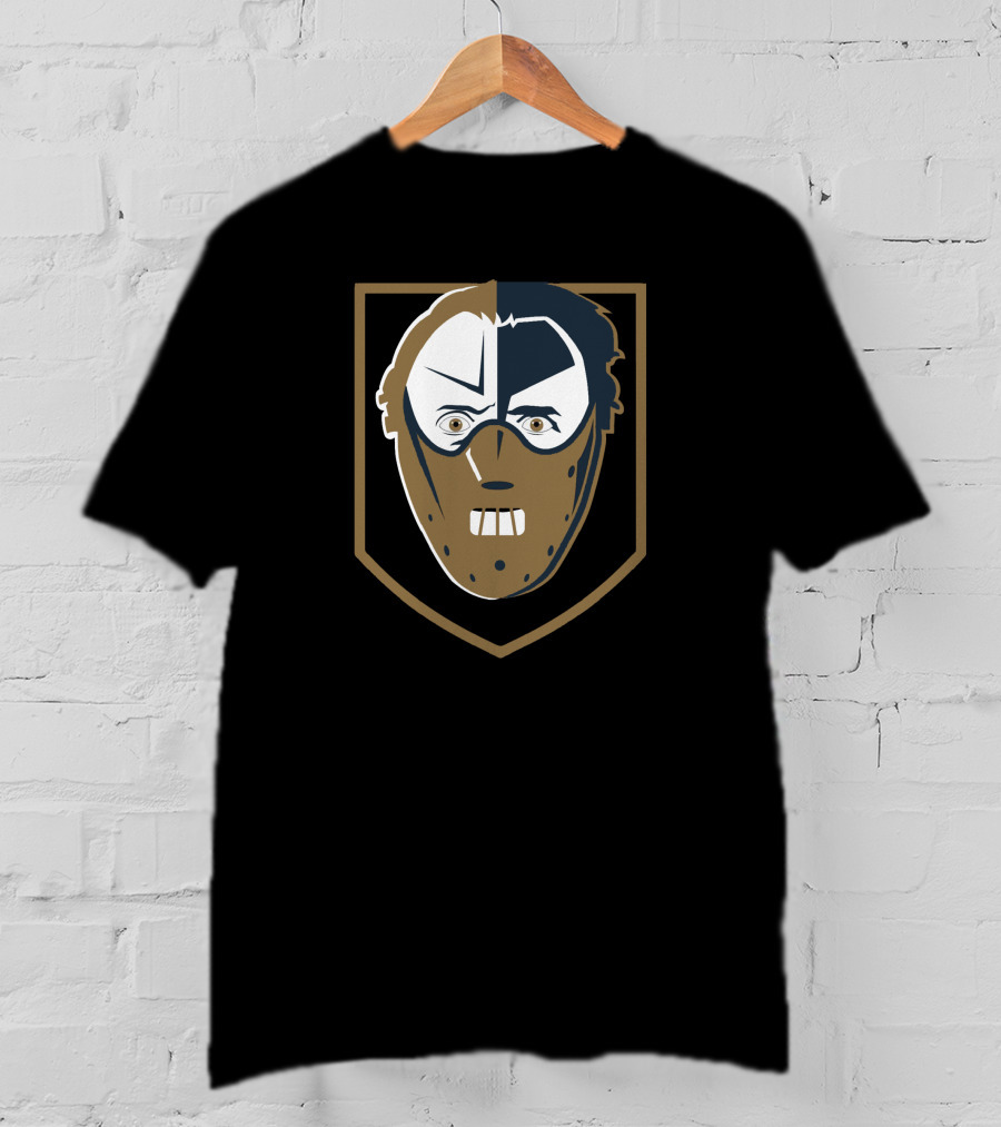 Las Vegas Golden Hannibal Lecters NHL Hockey Mask Face Shield T-Shirt