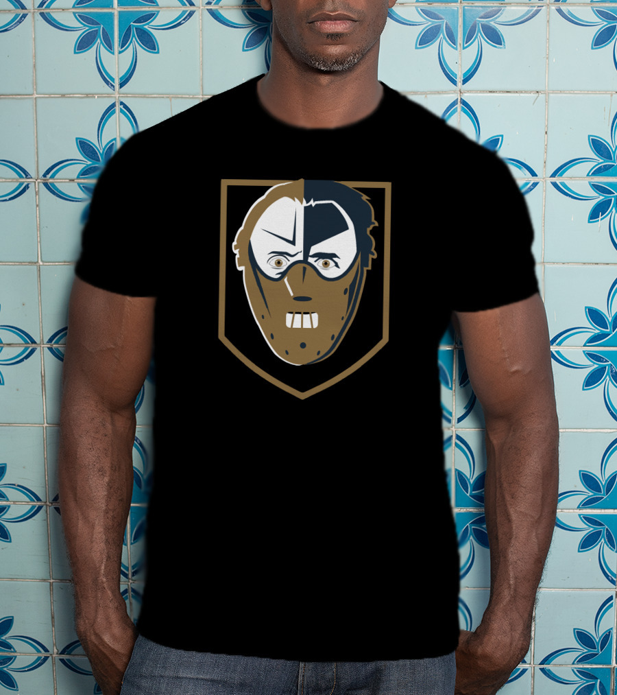 Las Vegas Golden Hannibal Lecters NHL Hockey Mask Face Shield T-Shirt