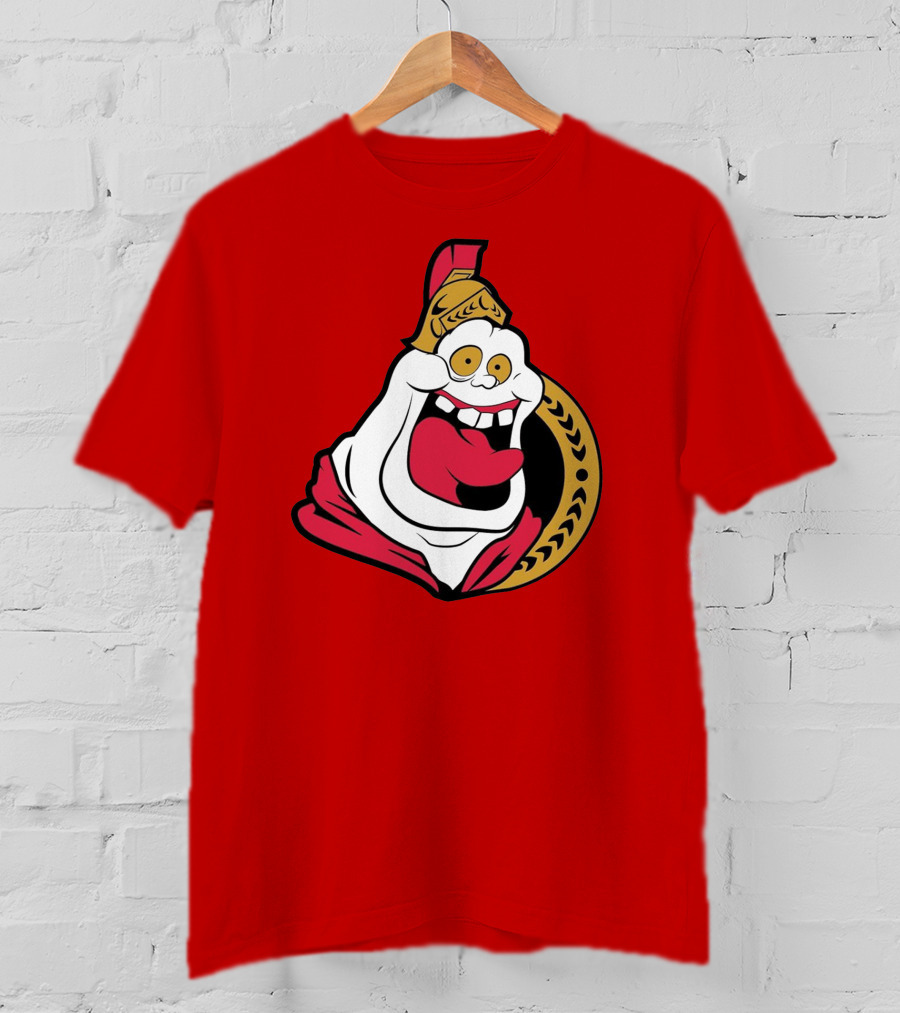 Ottawa Slimers Ghost Glowing Roman Hockey T-Shirt