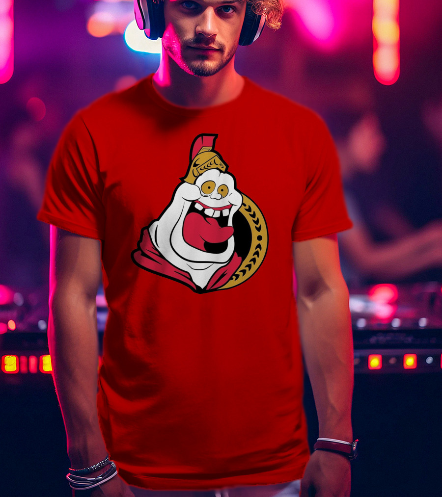 Ottawa Slimers Ghost Glowing Roman Hockey T-Shirt