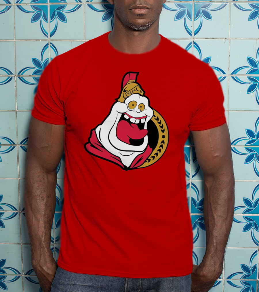 Ottawa Slimers Ghost Glowing Roman Hockey T-Shirt