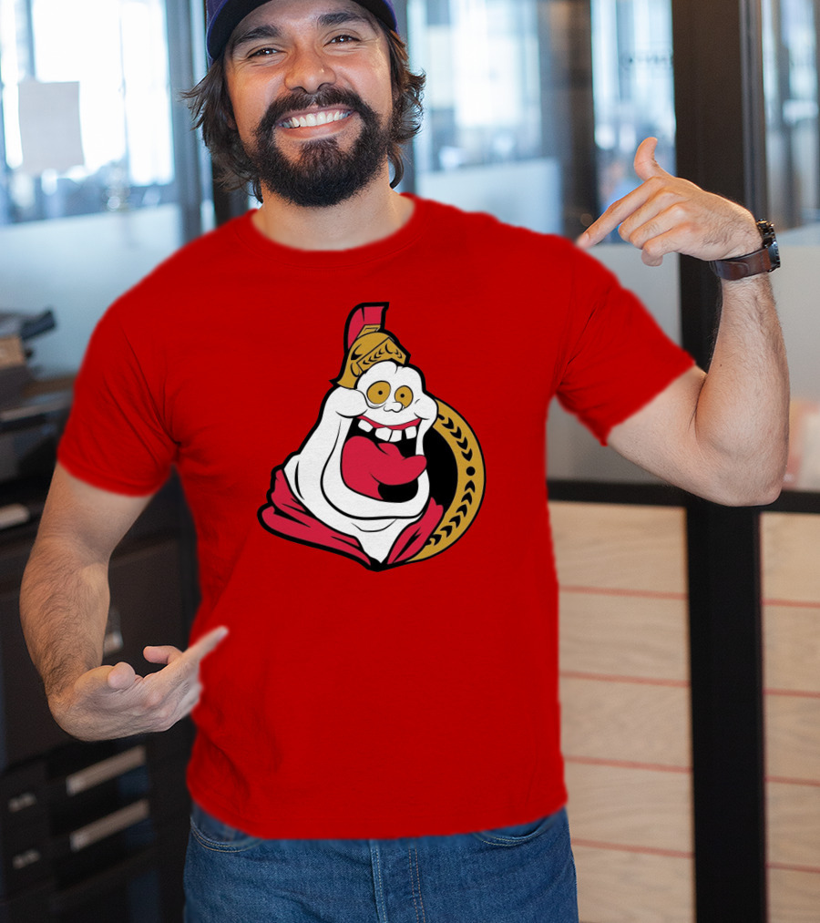 Ottawa Slimers Ghost Glowing Roman Hockey T-Shirt