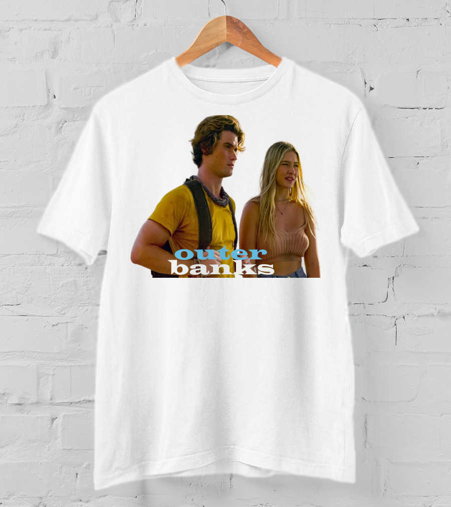 Outer Banks TV Show Characters On Beach Adventure Scene T-Shirt