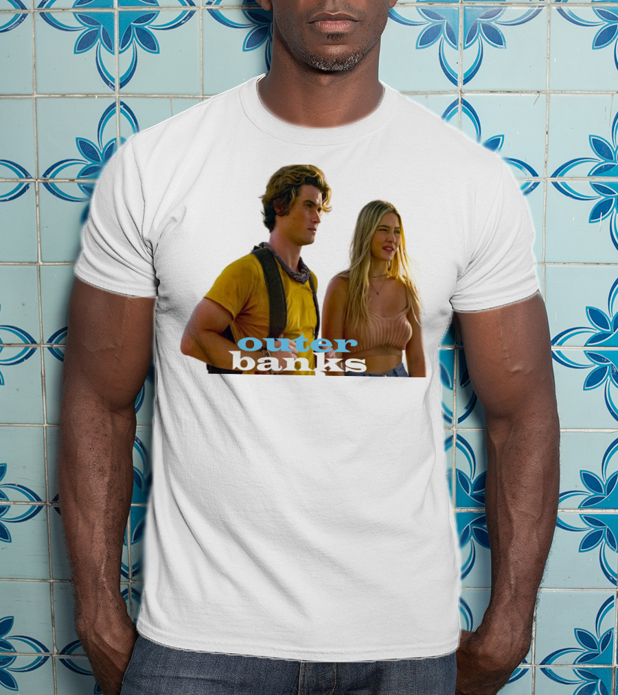 Outer Banks TV Show Characters On Beach Adventure Scene T-Shirt