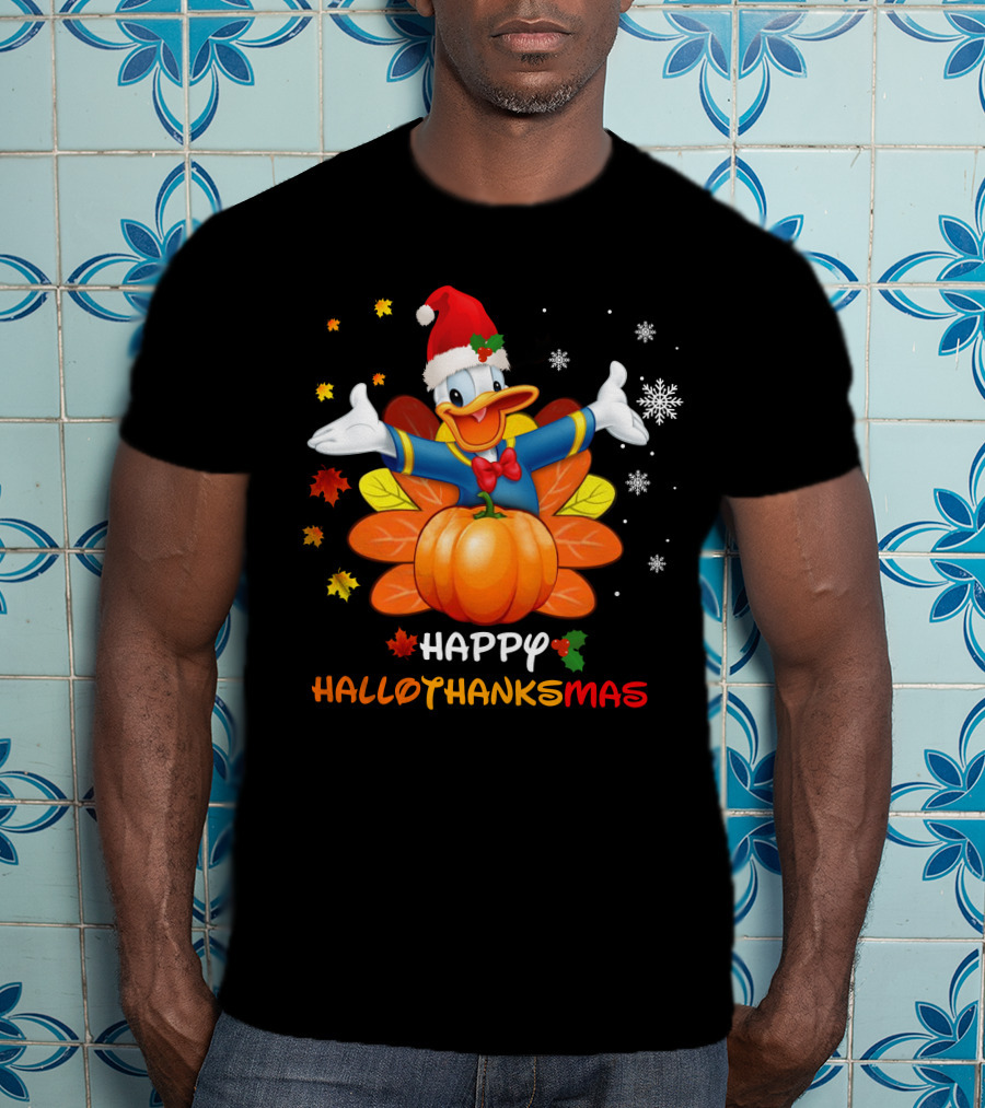 Happy HalloThanksMas Festive Donald T-Shirt