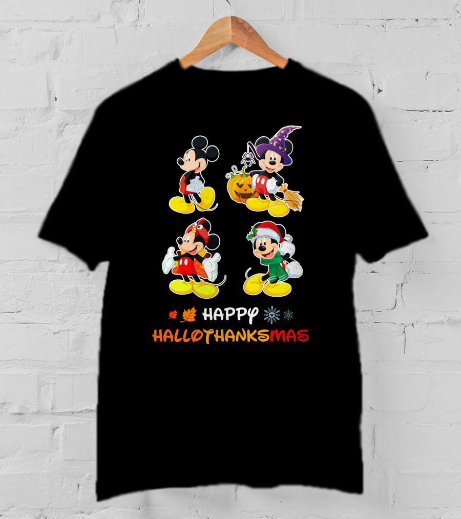 Happy Hallo Thanks Mas Mickey Seasonal Characters T-Shirt