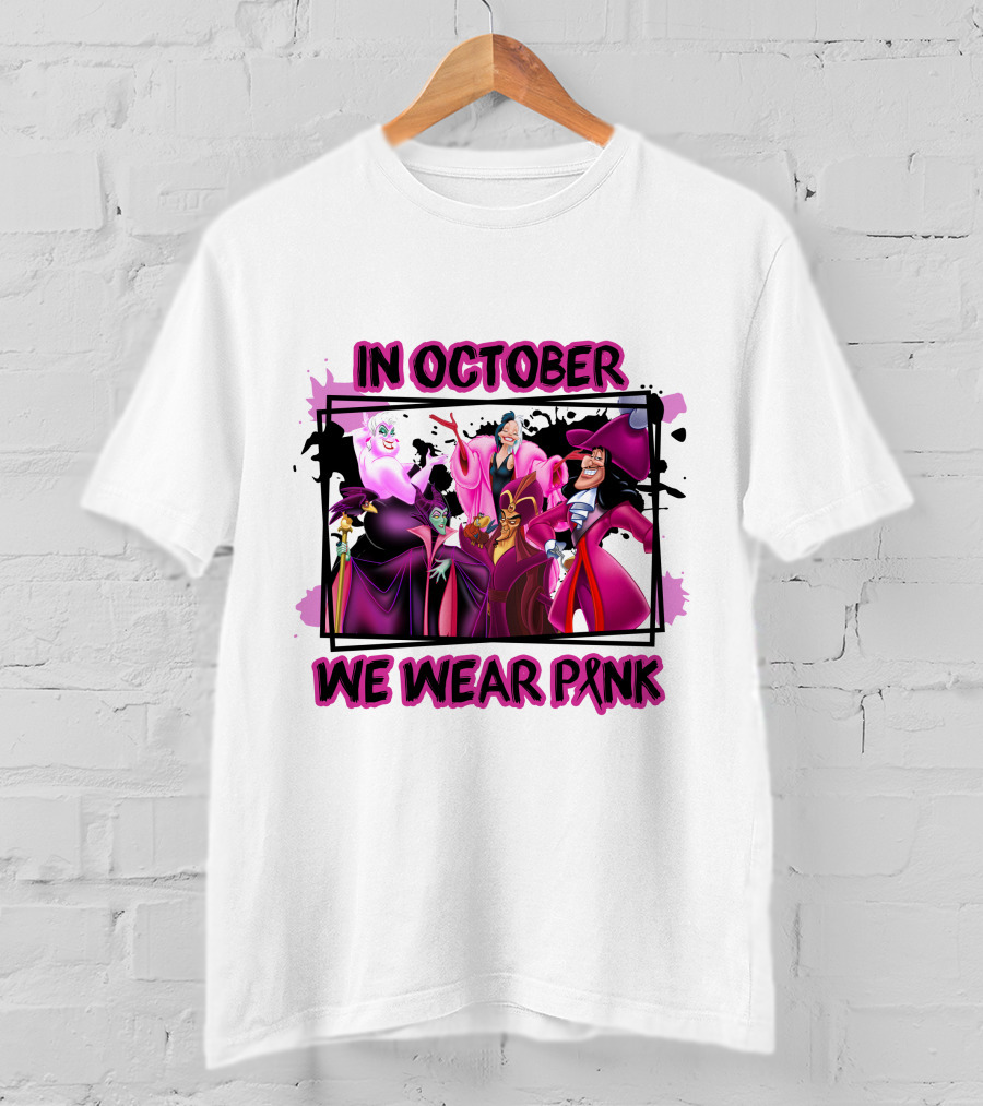 In October We Wear Pink Villains T-Shirt