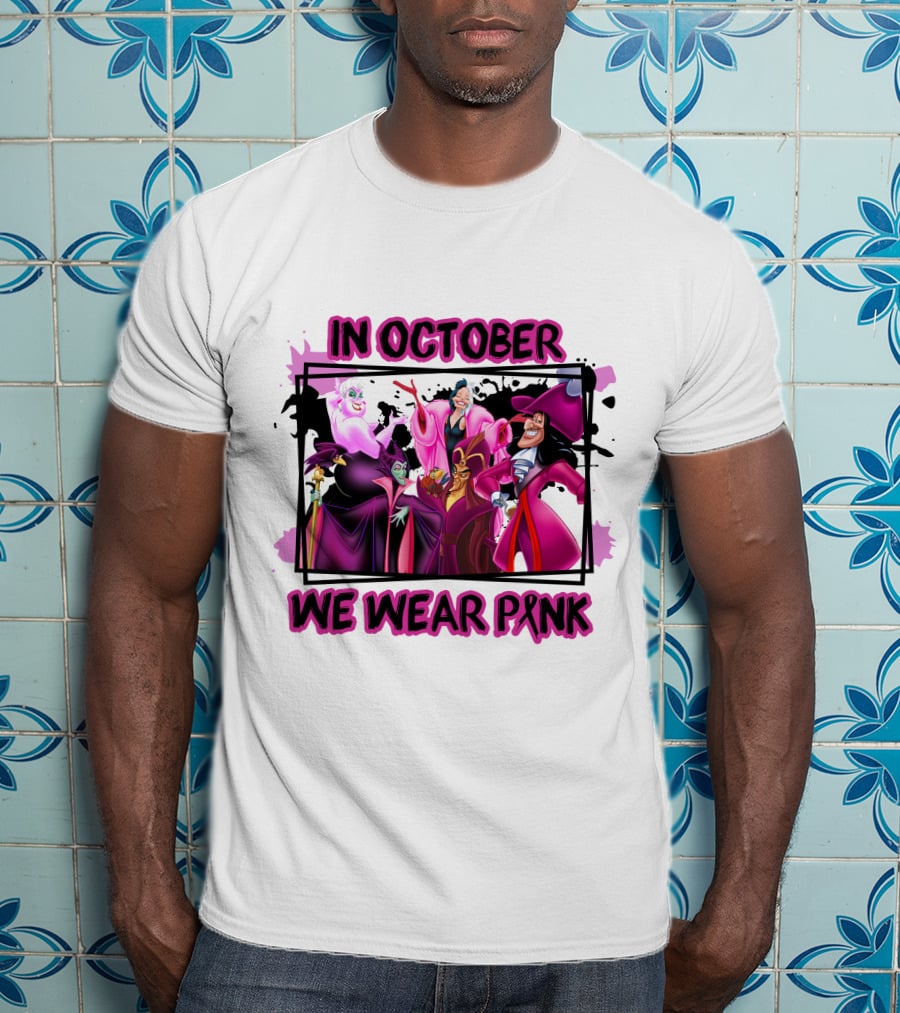 In October We Wear Pink Villains T-Shirt
