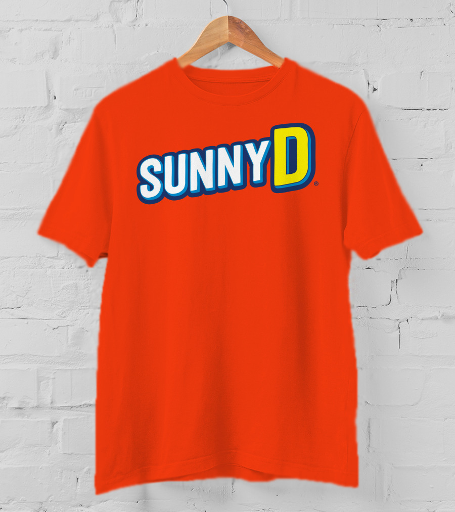 SUNNYD Retro Logo Bright Orange T-Shirt