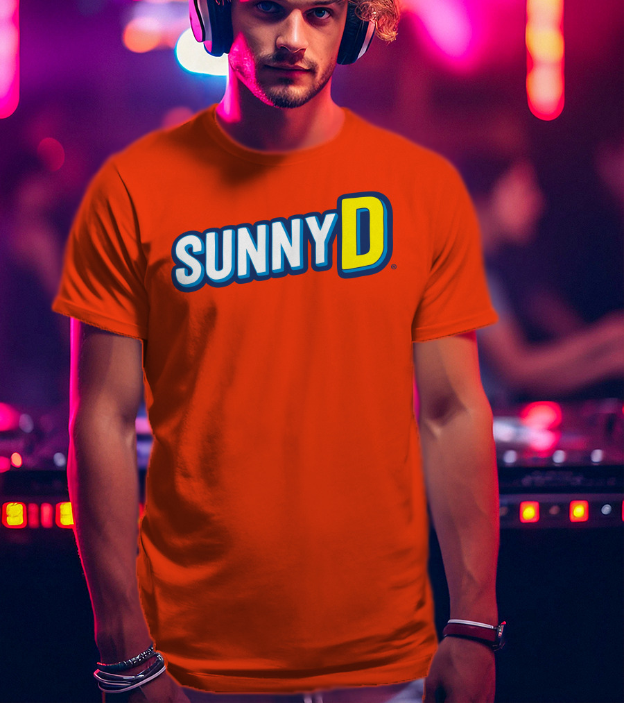 SUNNYD Retro Logo Bright Orange T-Shirt