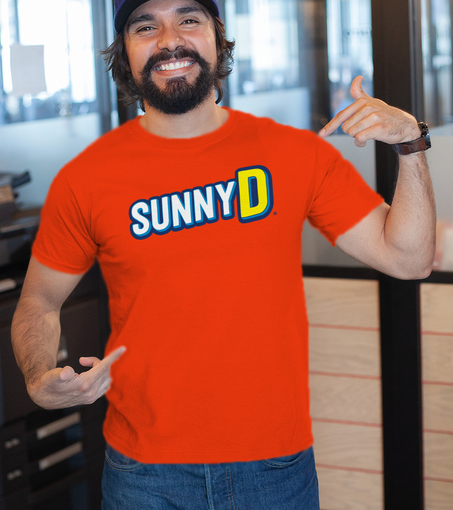 SUNNYD Retro Logo Bright Orange T-Shirt