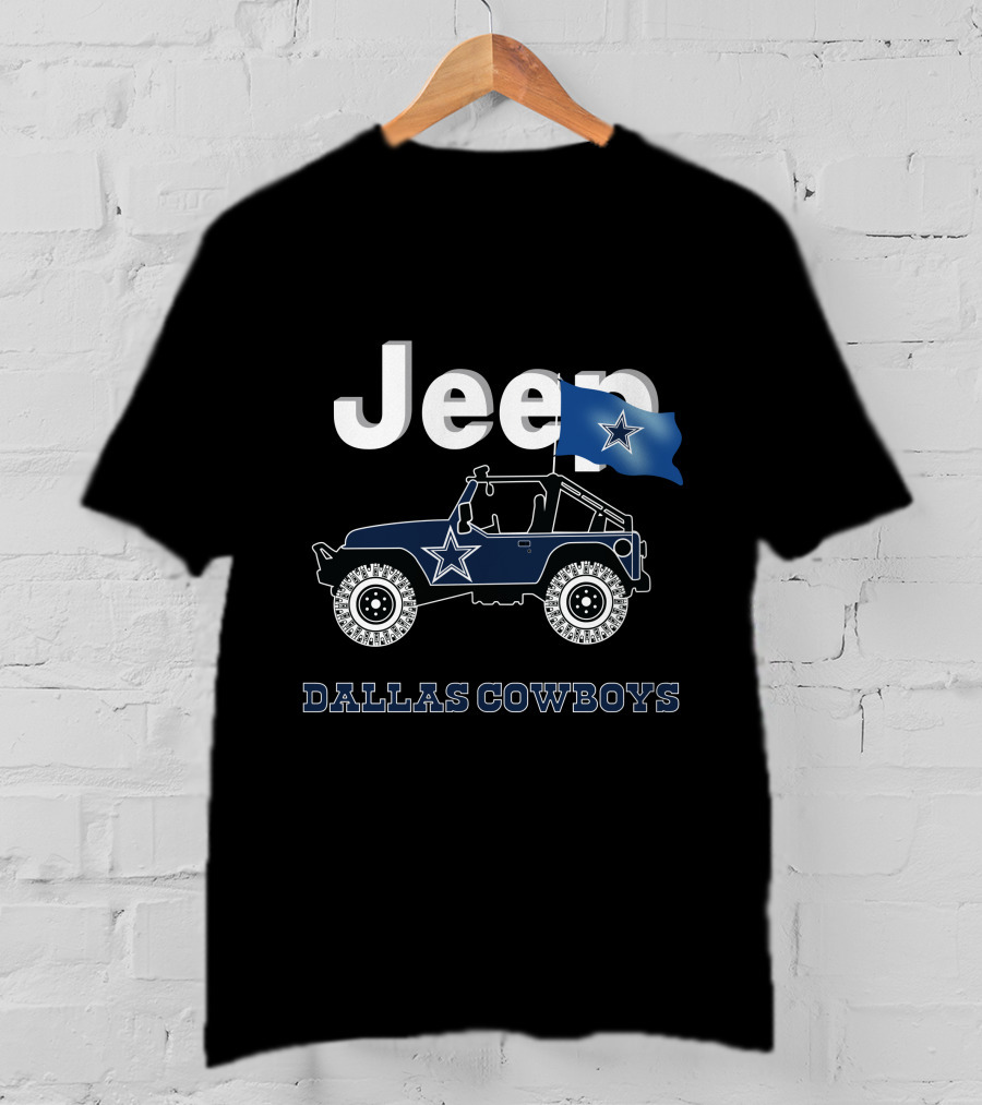 Jeep Dallas Cowboys Star Flag T-Shirt