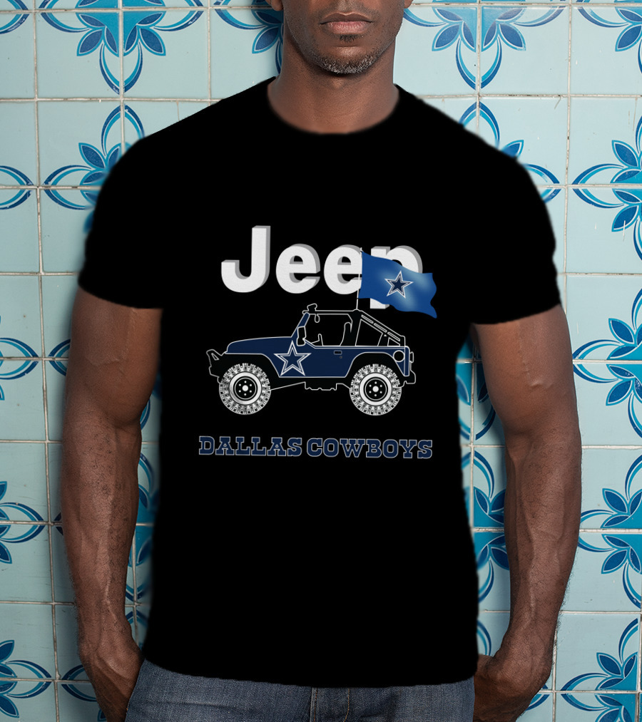 Jeep Dallas Cowboys Star Flag T-Shirt