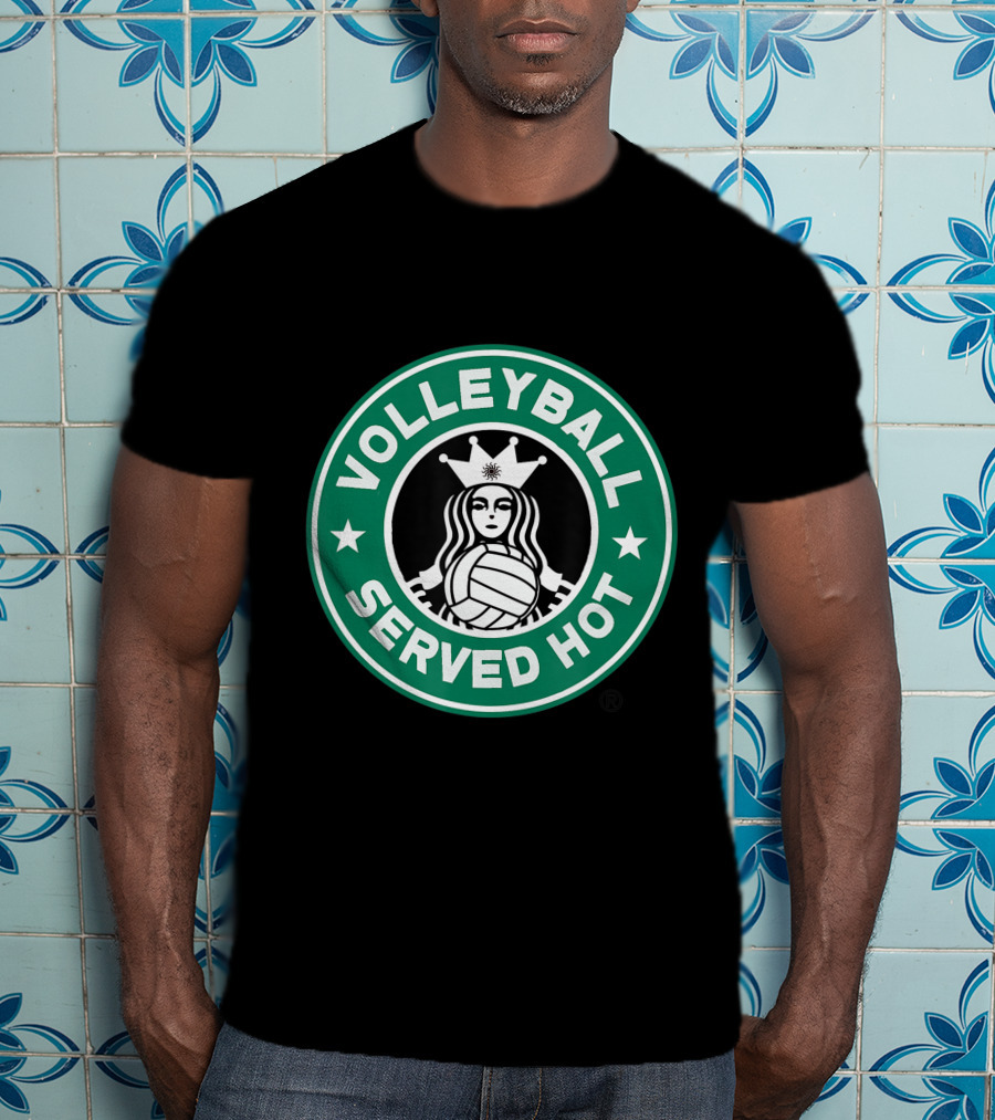 Volleyball Served Hot Funny Logo Design Great T-Shirt