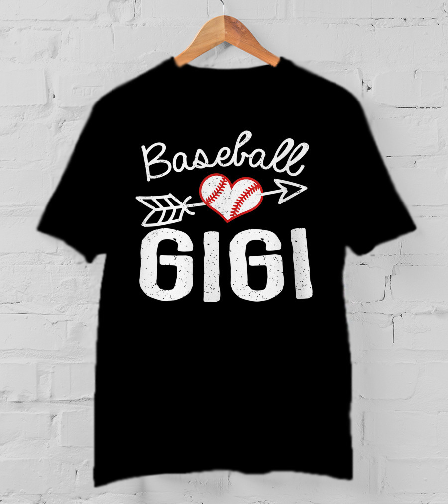 Baseball Gigi Heart Arrow T-Shirt