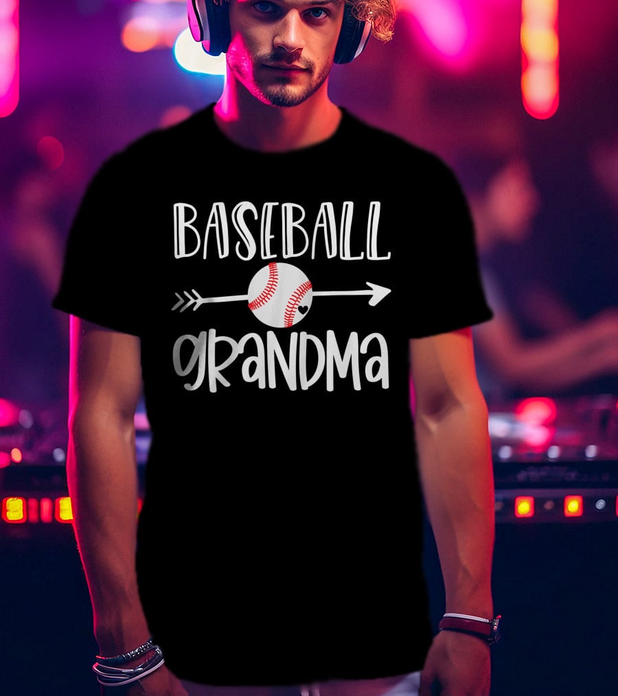 Baseball Grandma Arrow Heart T-Shirt