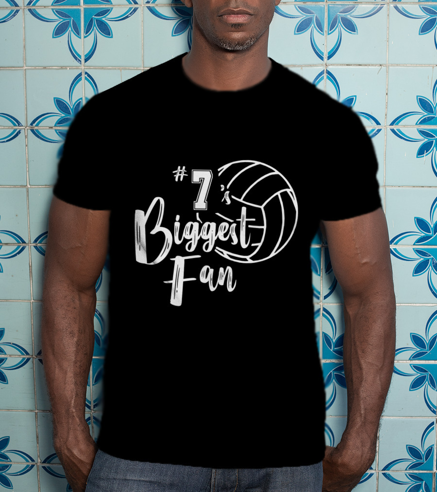 7 Biggest Fan Volleyball Mom Dad T-Shirt