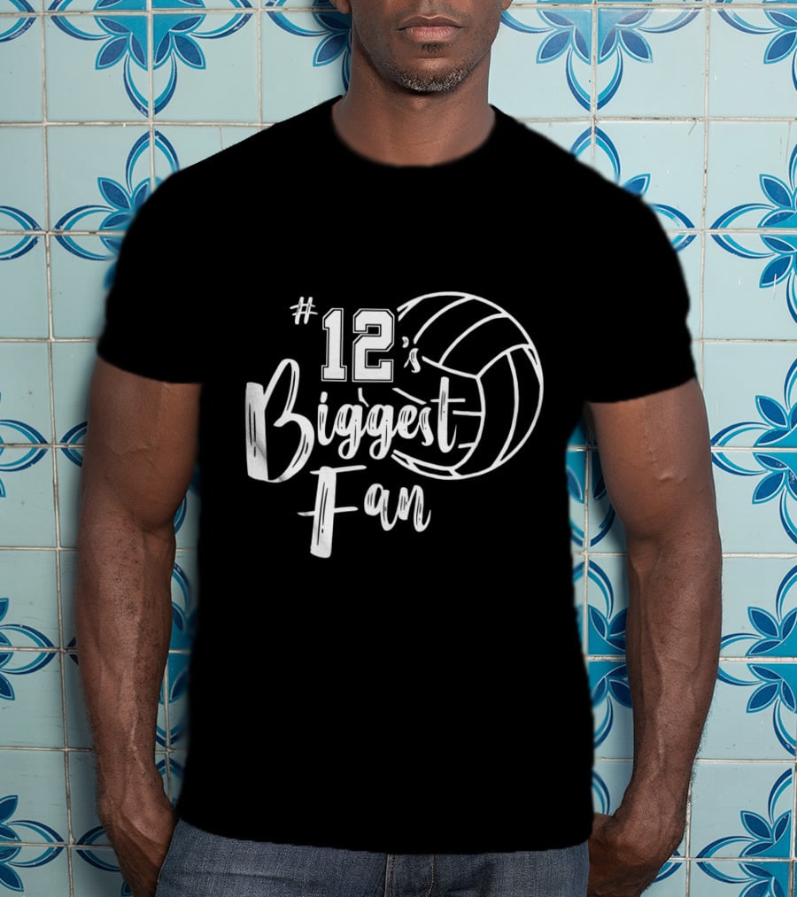 12's Biggest Fan Volleyball Mom Volleyball Dad T-Shirt