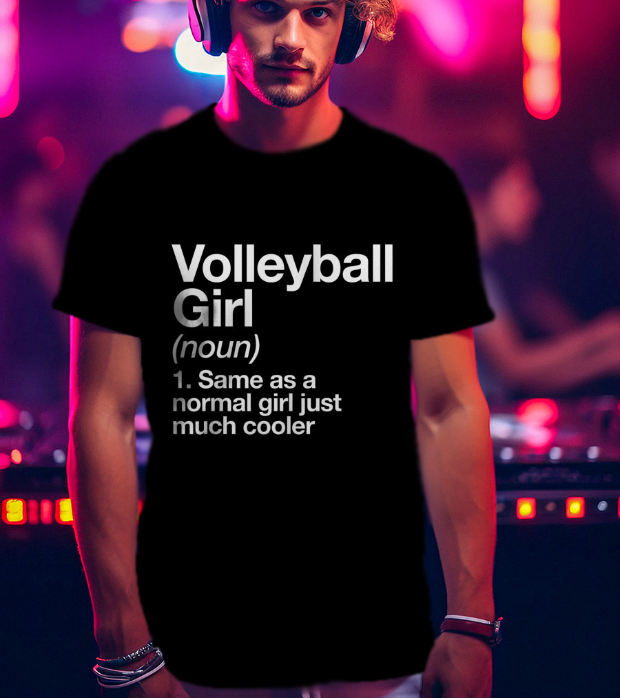 Volleyball Girl Definition Same As Normal Girl Much Cooler T-Shirt