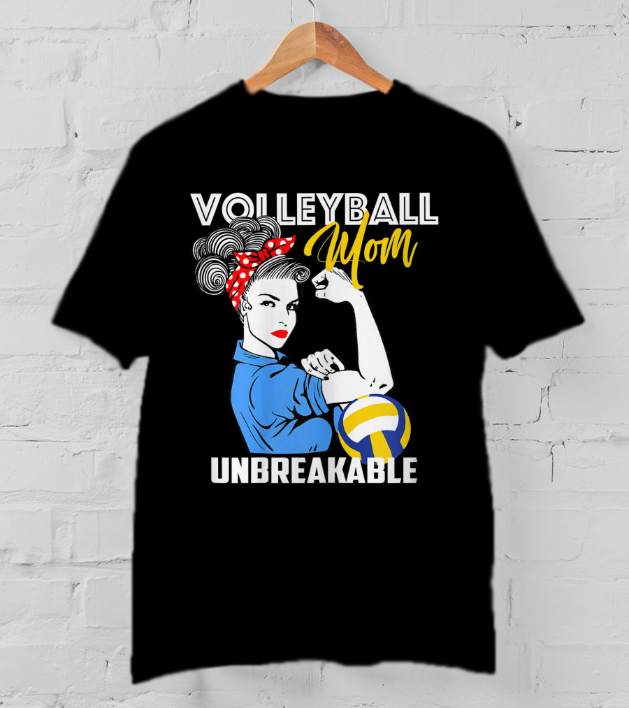 Volleyball Mom Unbreakable Strong Femininity Empowerment Iconic T-Shirt