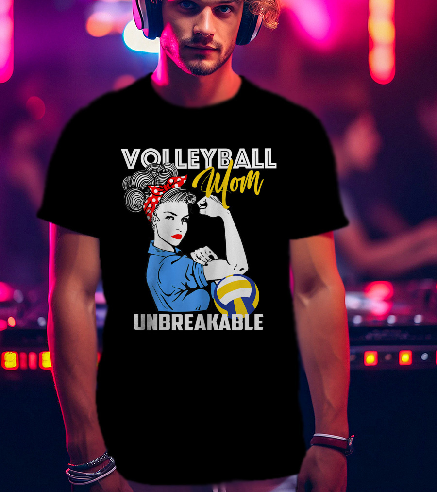 Volleyball Mom Unbreakable Strong Femininity Empowerment Iconic T-Shirt