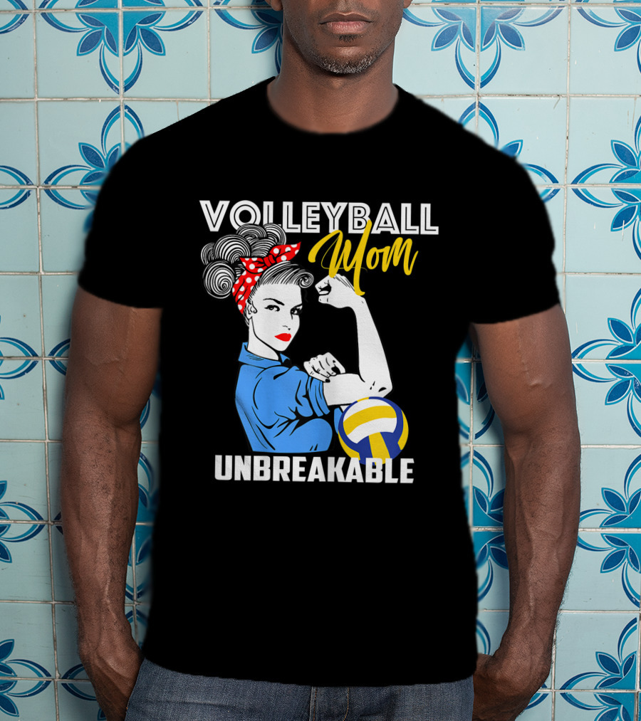 Volleyball Mom Unbreakable Strong Femininity Empowerment Iconic T-Shirt