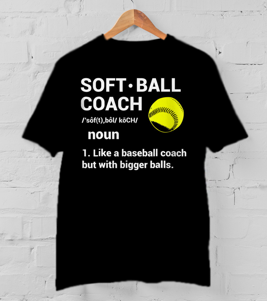 Soft Ball Coach Definition Like A Baseball Coach With Bigger Balls T-Shirt