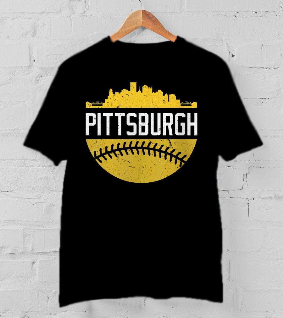 Pittsburgh Vintage Baseball City Skyline T-Shirt