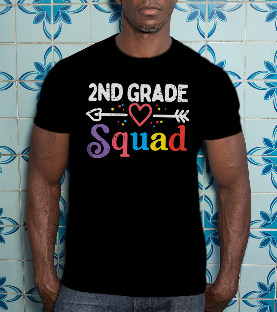 2nd Grade Squad Heart Arrow First Day School Boys Girls Teacher T-Shirt