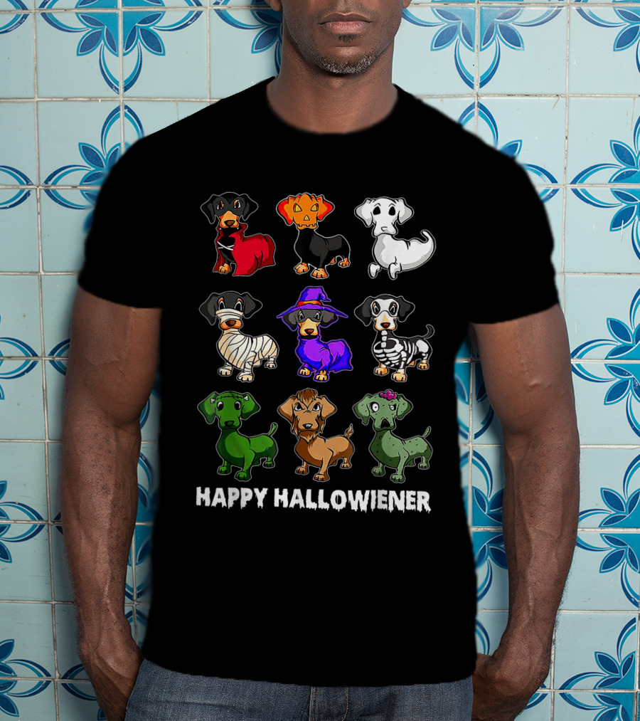 Happy Halloweiner Funny Halloween Dachshund Dogs Lover T-Shirt