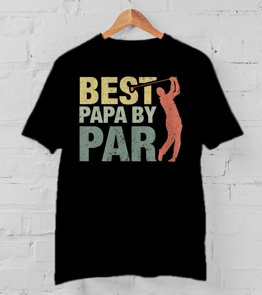 Best Papa By Par Golf Grandpa Swinging T-Shirt