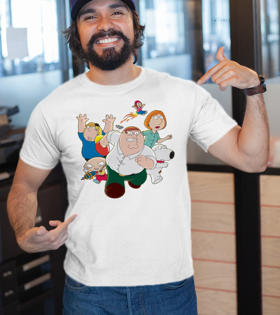 Family Guy Peter Lois Brian Stewie Meg Chris Running Team T-Shirt