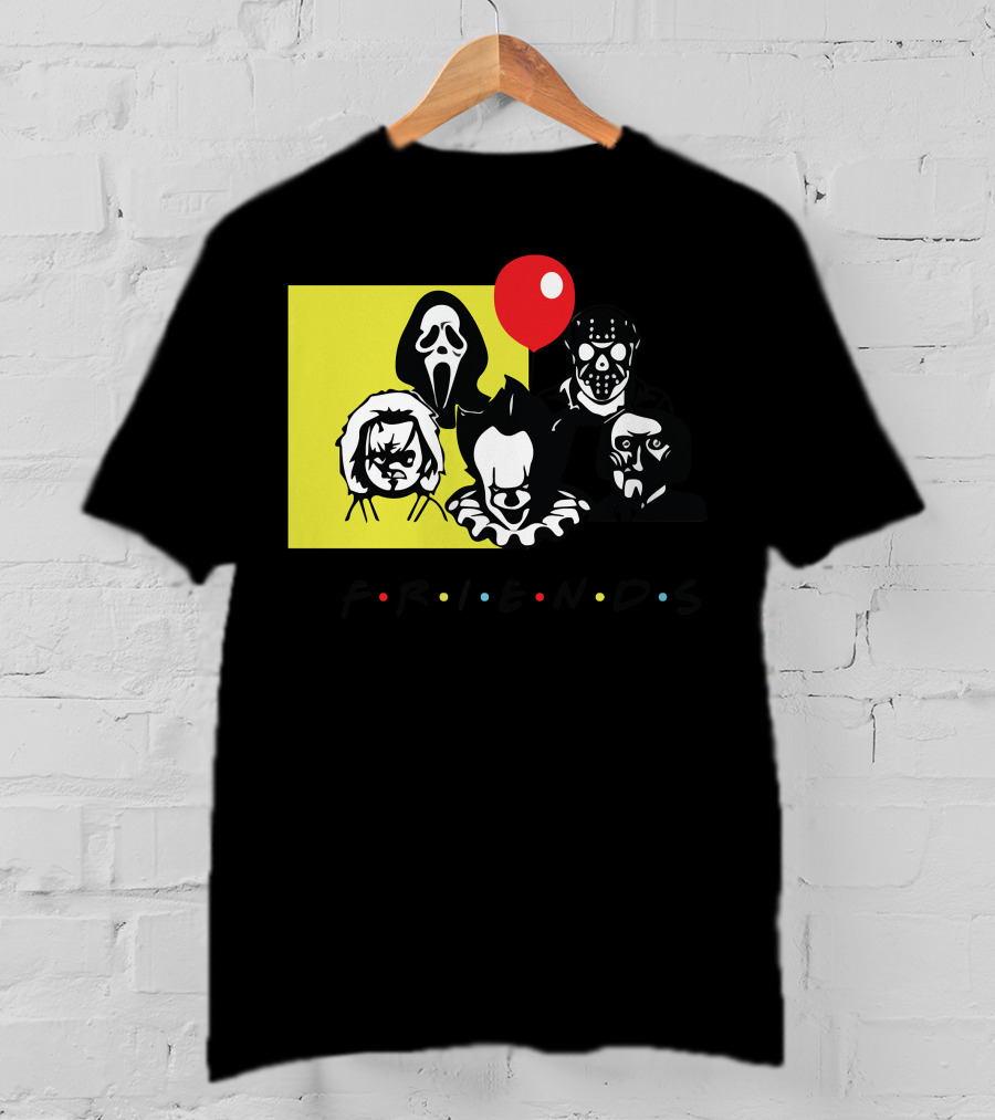 Friends Ghostface Chucky Pennywise Jason Freddy T-Shirt